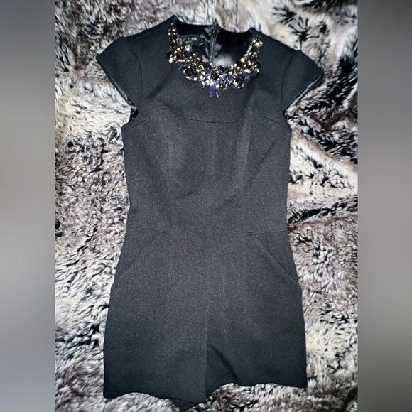 Ted Baker Evelin Embellished Neck Romper, Size 0-2 - Picture 7 of 11